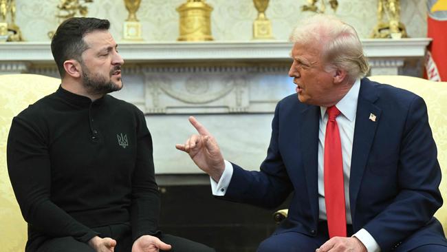Zelensky and Trump during their heated Oval Office meeting in February. Picture: AFP