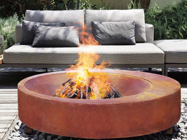 dt home fire pit$325 from Millkcan    DescriptionInstallationAdditional InformationBring your outdoor area to life with the versatile and modern rusted Montana fire pit.Made out of weathering steel with a beautiful rust finish.Add warmth to your outdoor entertaining area on those chilly nights, or just relax with friends and family around the comforting glow of an open fire on the long and lazy summer nights. Constructed with mild steel, the rusted Montana will continue to weather in your garden to a beautiful finish, suiting any outdoor area.- A great addition when entertaining, providing ambience and warmth for you and your friends- Stylish offset bowl feature for your outdoor area- Heavy duty 3mm cast iron firebowl- Natural rust finish- Easy to move around your garden- Bowl + legs included- 34kg