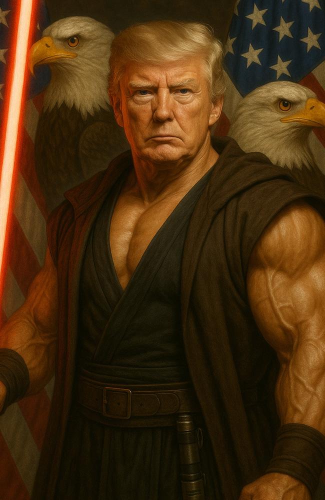 The White House shared an AI photo of Donald Trump for Star Wars Day. Picture: X@WhiteHouse