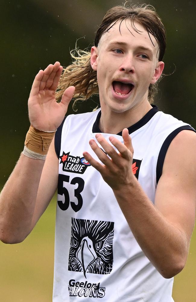 St Joseph’s College Geelong will be cheering for Olivier Northam. Picture: Morgan Hancock/AFL Photos/via Getty Images