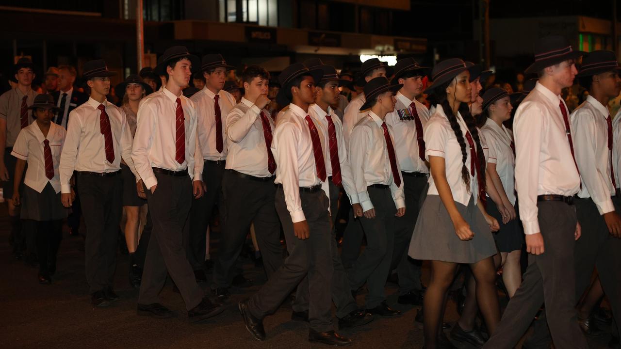 Hundreds of people joined veterans old and young at the Mackay Dawn Service march, Mackay Anzac Day 2025. Pictures: Mackay Regional Council.
