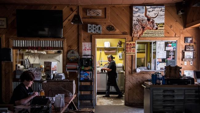 Prepping for the next day's service at Pody's BBQ in Pecos, Texas. Picture: Cengiz Yar