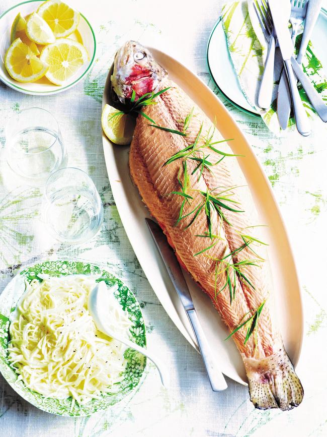 Anna Gare's whole poached trout.