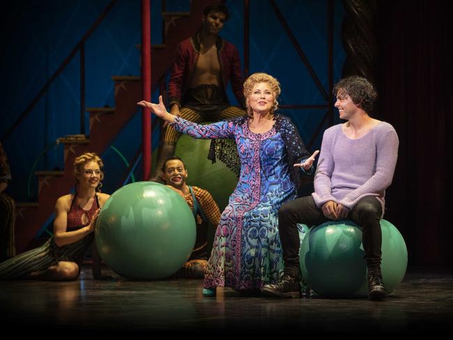 Kerri-Anne-Kennerley and Ainsley Melham in <i>Pippin</i>. Picture: David-Hooley