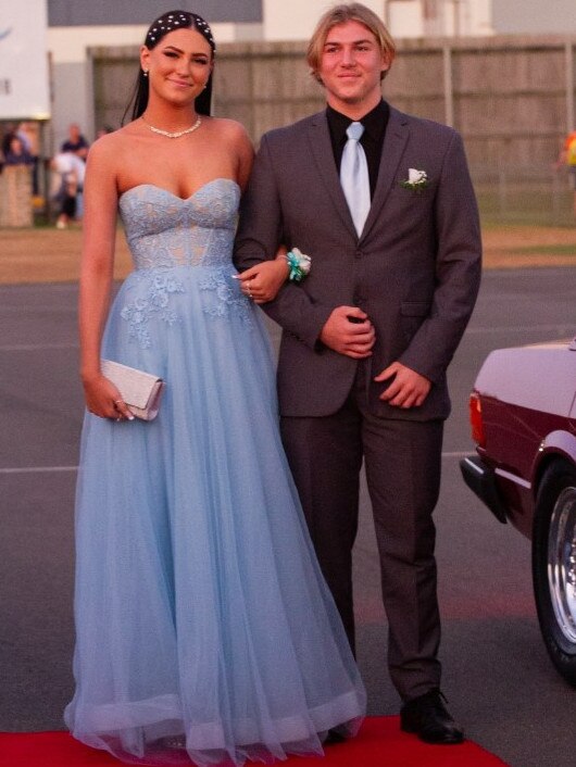 Liliarna Keirnan and James Faulkner at the 2023 Bundaberg State High School Formal.