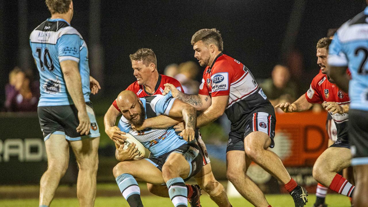 Clint Chettle as Northern Sharks take on Litchfield Bears in the 2023 NRL NT grand final. Picture: Pema Tamang Pakhrin