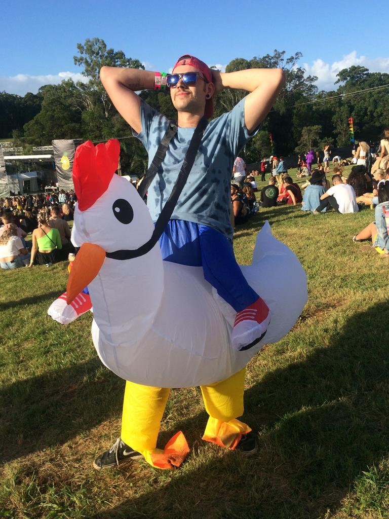 A festivalgoer at the Big Pineapple Music Festival in 2018.