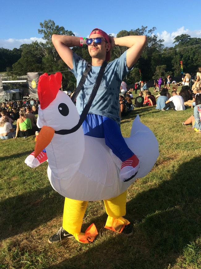 A festivalgoer at the Big Pineapple Music Festival in 2018.