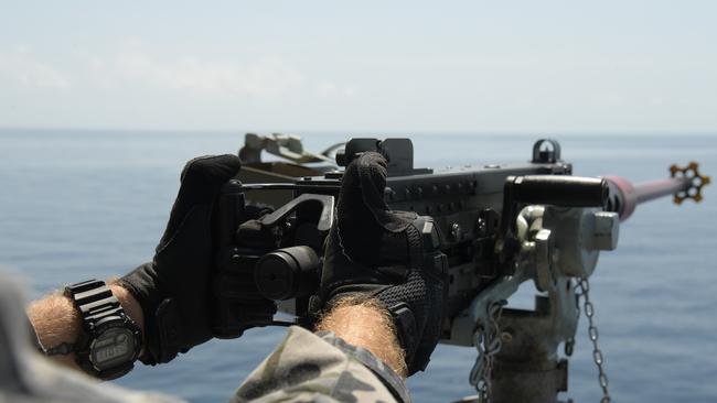Operation Kakadu onboard the HMAS Perth. Picture: (A)manda Parkinson
