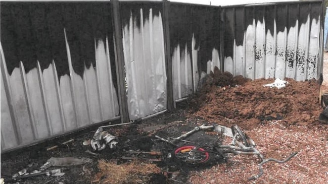 Bendigo fencer Tyler Spicer, 27, set fire to a woman’s bins, burning the side of her house, while her children slept meters away, a court heard.