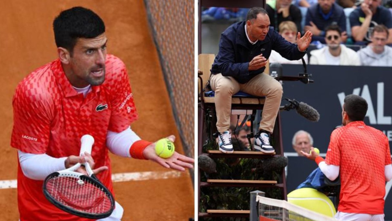 Tennis 2023 Novak Djokovic calls out umpires over the top showmanship in loss to Holger Rune at Rome Masters The Advertiser
