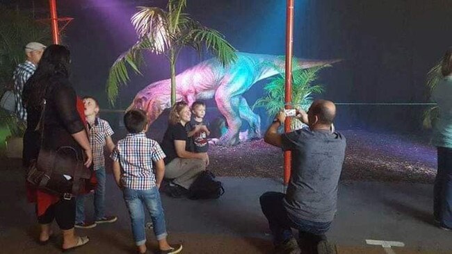 The Dinosaur Festival Cairns offers an opportunity for children to learn about history and walk among animatronic dinosaurs . Picture: Dino Festival Australia Team