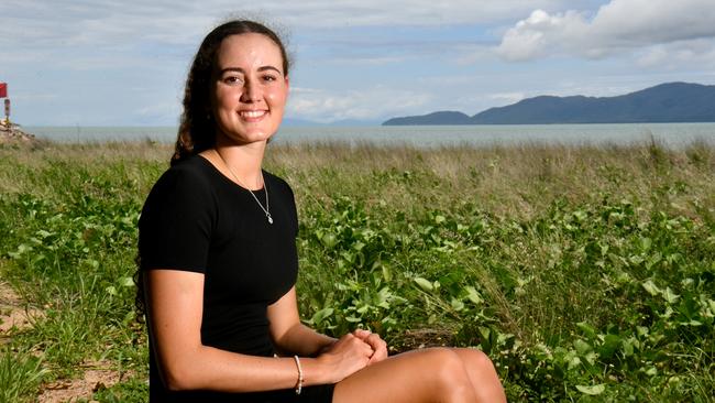 Hayley Andrejic a year 12 student from St Patrick's College just achieved the highest ATAR result the school has seen. Picture: Evan Morgan