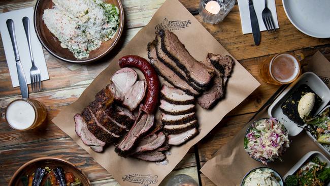 A selection of meats on offer at Bluebonnet BBQ. 