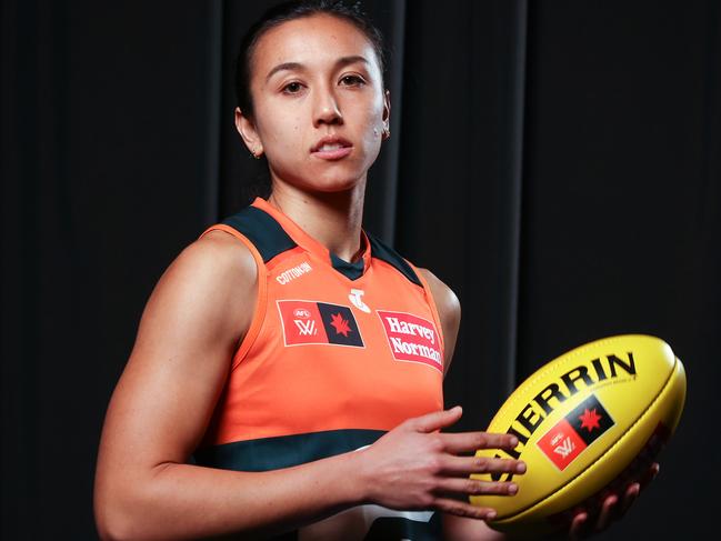 AFLW Captains Day at Marvel Stadium. GWS Captain Rebecca Beeson. Picture: Jake Nowakowski