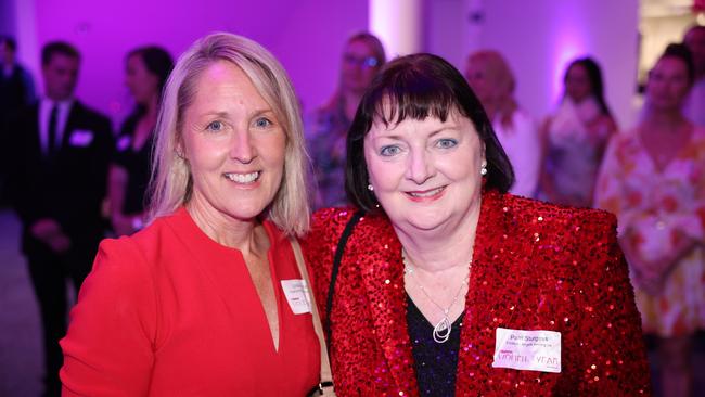 Linda Osman and Pam Sturgess at the Gold Coast Bulletin Women of the Year Awards 2024 launch at Gold Coast Convention and Exhibition Centre. Picture, Portia Large.
