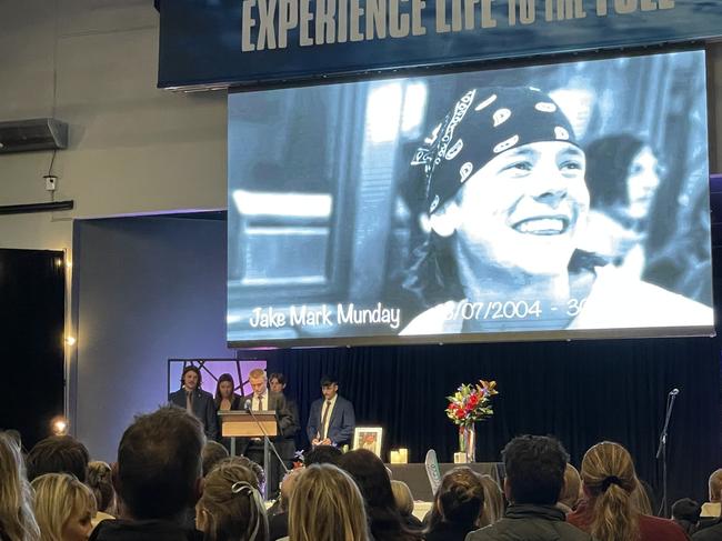 Jake MundayÂ was farewelled by his friends, family, and community at the Phillip Island Adventure Resort, where he was a staff member.Â Friday Oct 15 2023