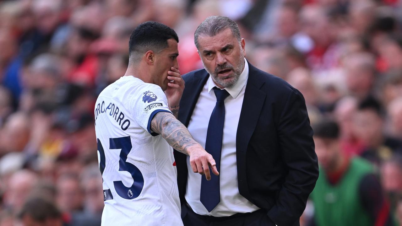 Ange Postecoglou’s Spurs are riding a four-match losing streak in the EPL. (Photo by Stu Forster/Getty Images)