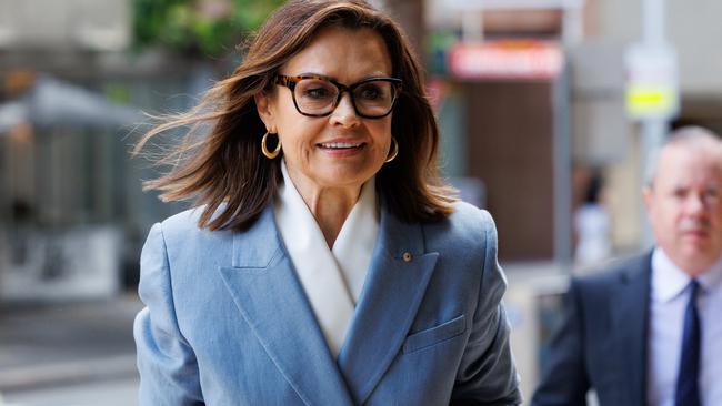 Lisa Wilkinson arrives at the Federal Court with her legal team on Friday. Picture: NCA NewsWire / David Swift