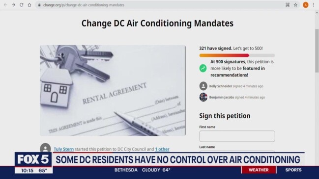 Some DC residents have no control over air conditioning