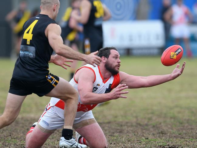 Former Sorrento ruckman Ryan Williams is a key addition for Rye this season. Picture: Andy Brownbill