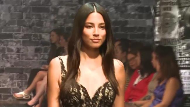 Jessica Gomes preparing for David Jones parade