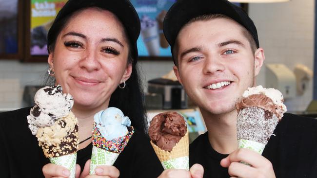 Ben & Jerry's Scoop in Surfers Paradise gave away free ice cream for the day on April 3. Picture Glenn Hampson