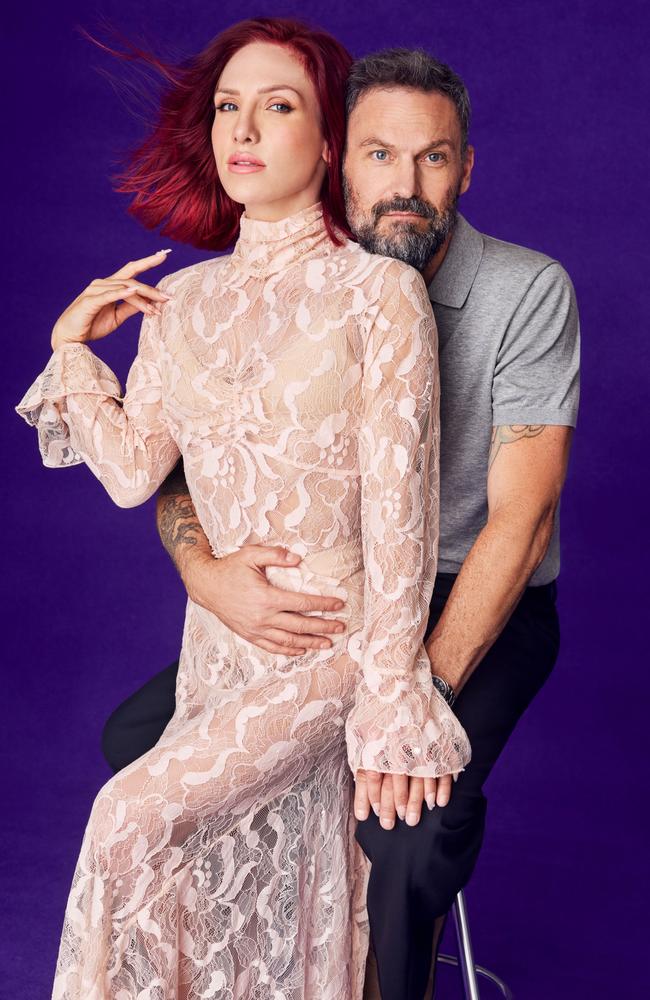 Sharna Burgess and Brian Austin Green. Picture: Steven Chee for Stellar