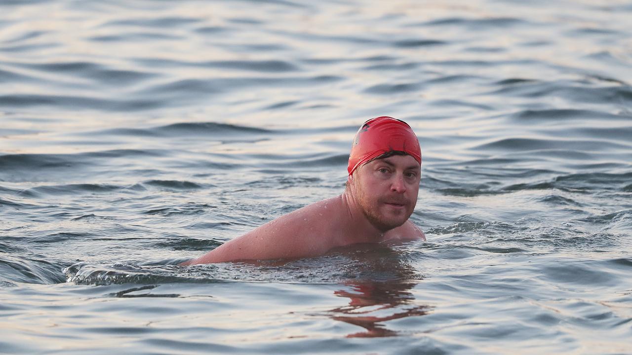 Nude Solstice swim as part of Dark Mofo 2021 at Long Beach Sandy Bay. Picture: Nikki Davis-Jones