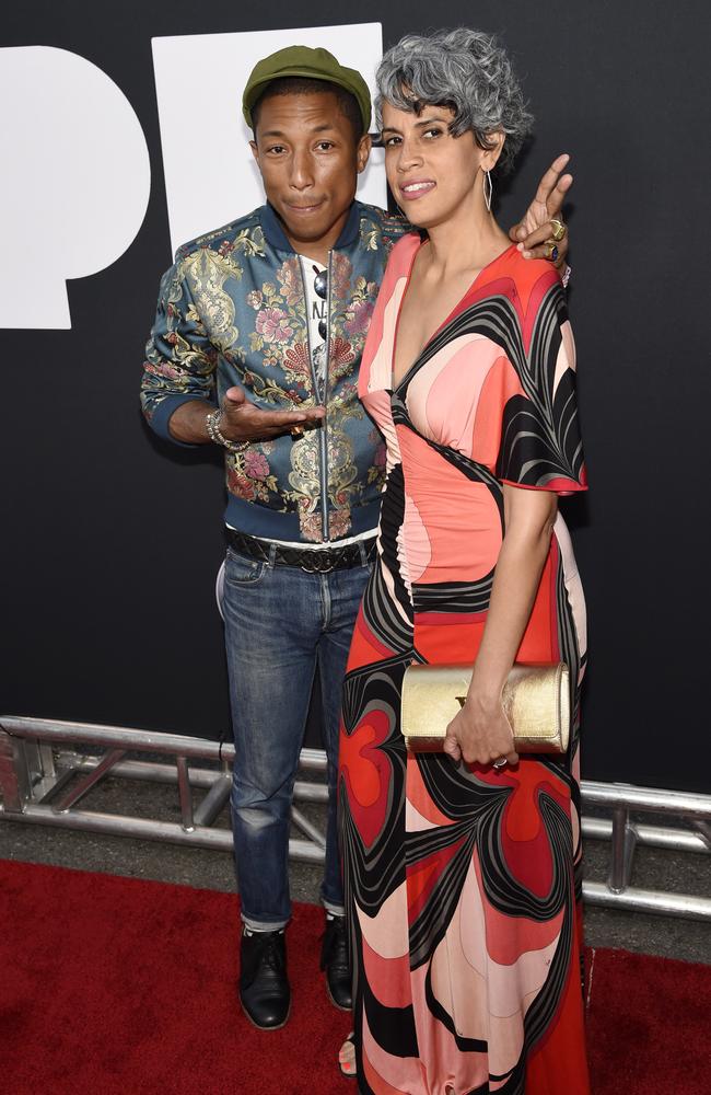 Pharrell Williams In Adidas & Chanel - 2015 Grammy Awards - Red