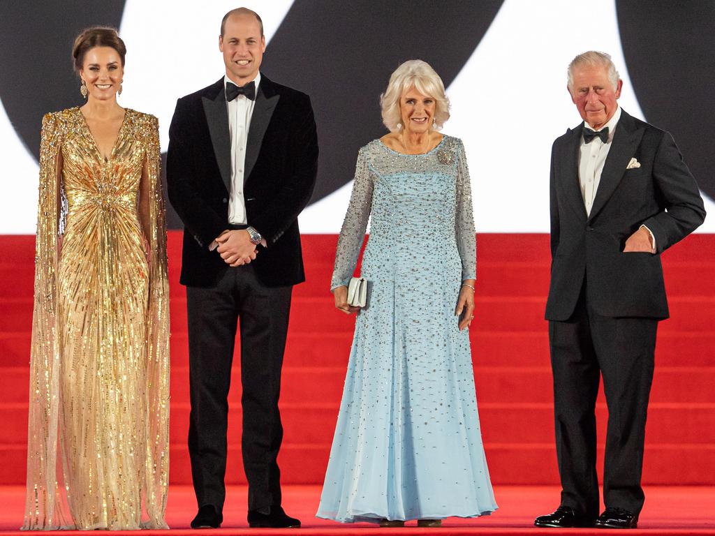 Queen-in-wait! Kate, William, Camilla and Charles at the No Time To Die premiere. Picture: Samir Hussein/WireImage