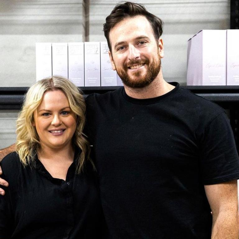 Janelle Palibrk and husband Nathan own Melbourne crystal brand Myles Gray. Picture: Instagram/MylesGray