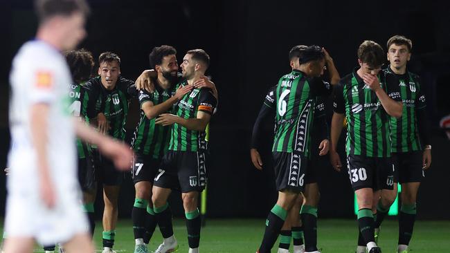 Western United were too strong for Auckland in the final round of the A-League season. Picture: Daniel Pockett/Getty Images