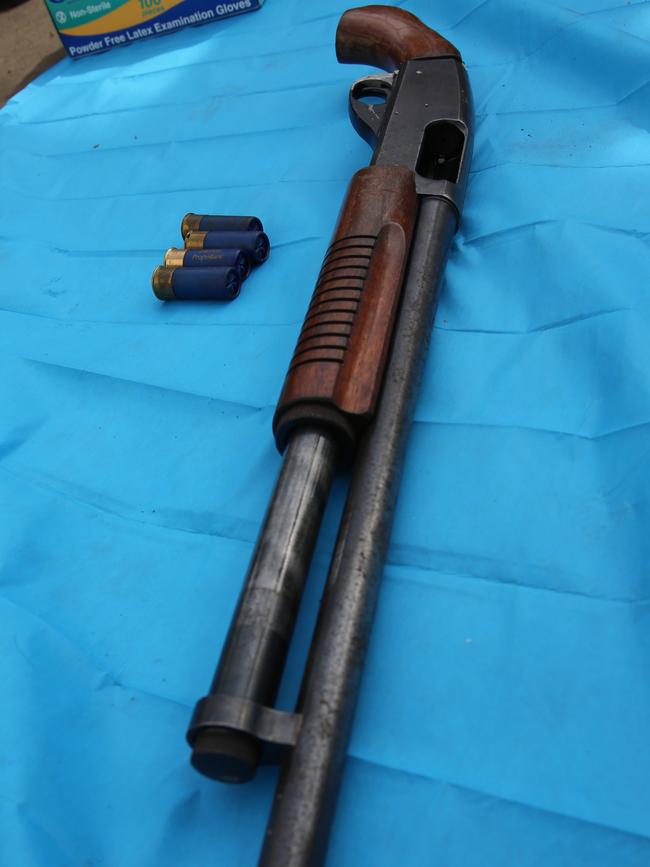 This shotgun was also allegedly seized. Picture: NSW Police