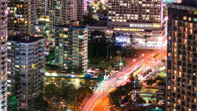 The incident happened in the middle of the Glitter Strip in Surfers Paradise.