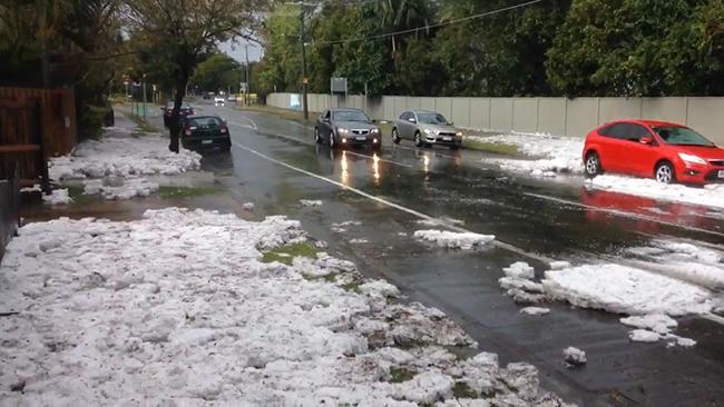 Brisbane hit by hail storm