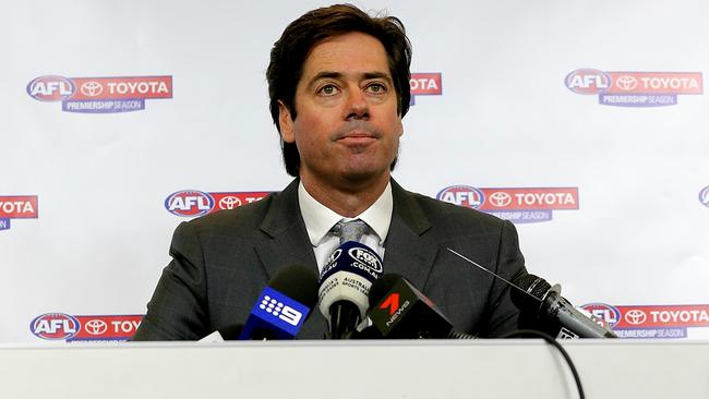 AFL chief executive Gillon McLachlan’s response wasn’t enough. Picture: Tim Carrafa