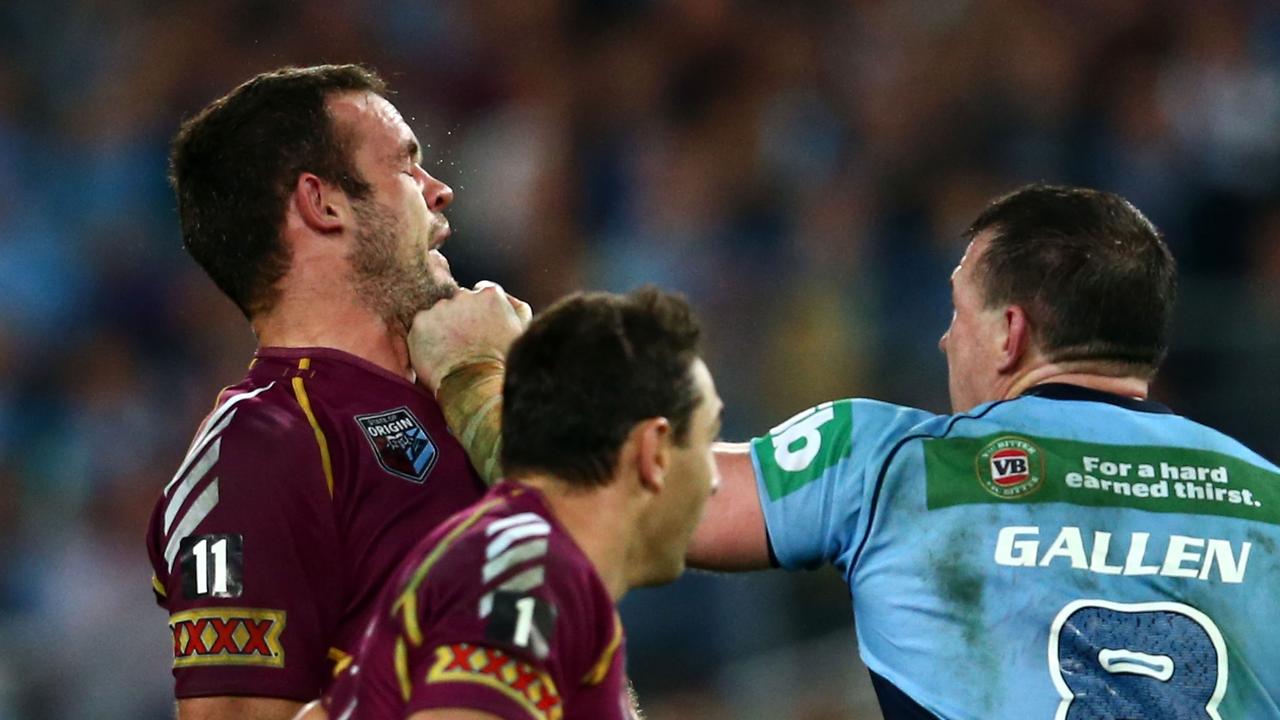 The mandatory sin bin rule was introduced in 2013 after Paul Gallen punche Nate Myles, and has given little blokes a license to sledge … until now. Picture: Getty Images