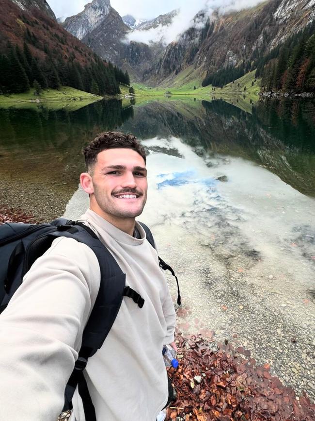 Nathan Cleary enjoying the sights in Switzerland.