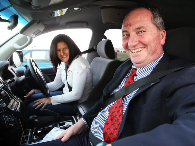 Happier times... Barnaby Joyce and wife Natalie