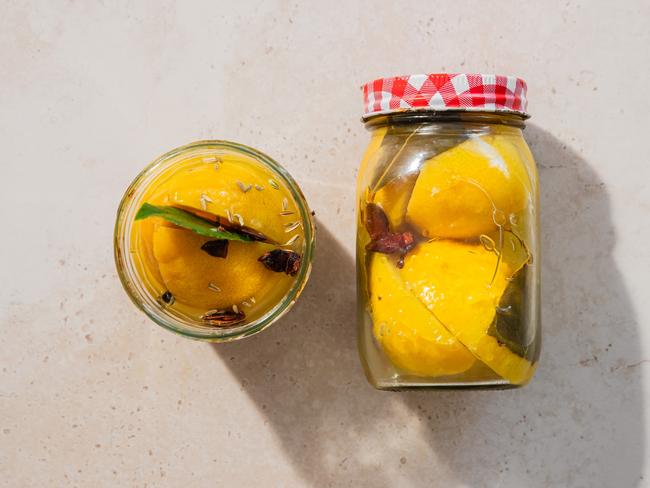EMBARGO FOR TWAM, 07 JUNE 2025. FEE MAY APPLY. TWAM Food. Lemon curd cake, preserved lemons. Lemons incidental recipe by Lennox Hastie. Photo: Nikki To / TWAM