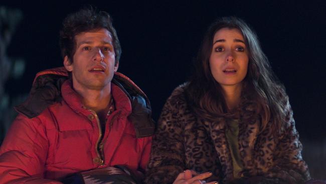 Andy Samberg and Cristin Milioti in Palm Springs