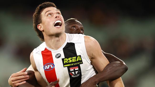 St Kilda ruckman Rowan Marshall is one of only two Saints A-graders. Picture: Michael Klein