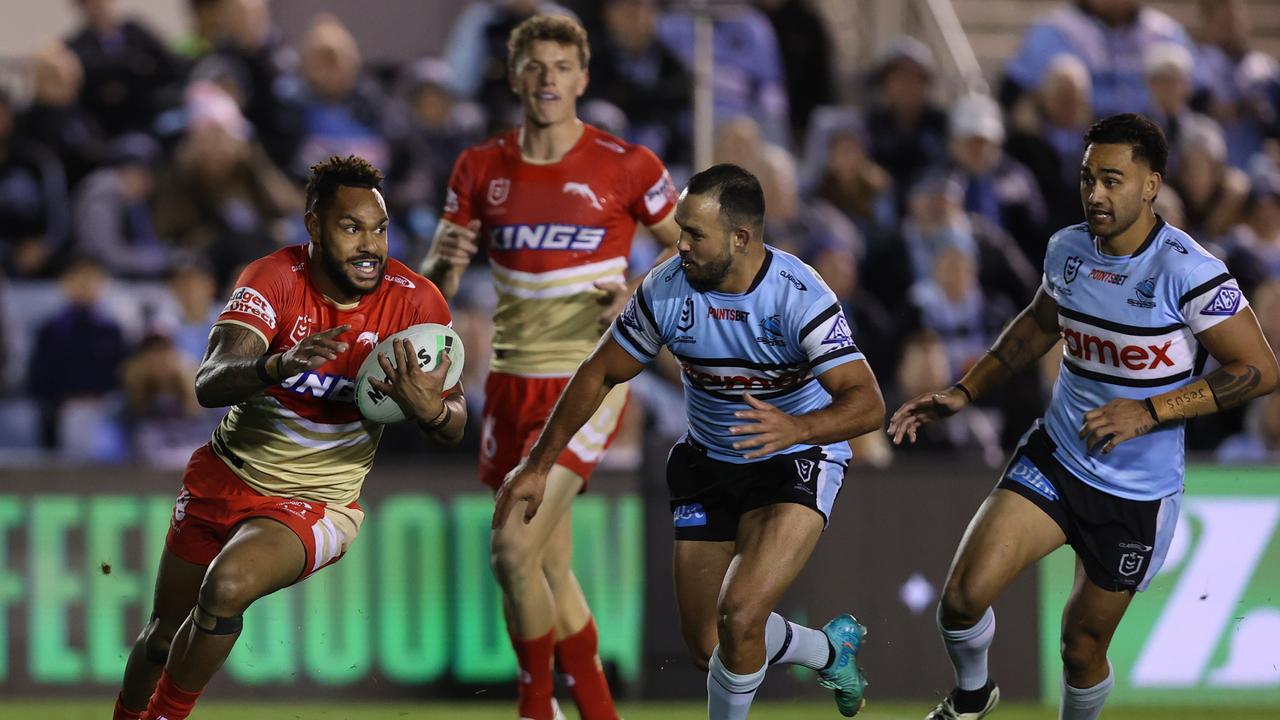 Jaxon Gilmartin played like an old school prop but his favourite player was Hamiso Tabuai-Fidow. The Dolphins and Queensland Maroons star visited Jaxon while he was in hospital.