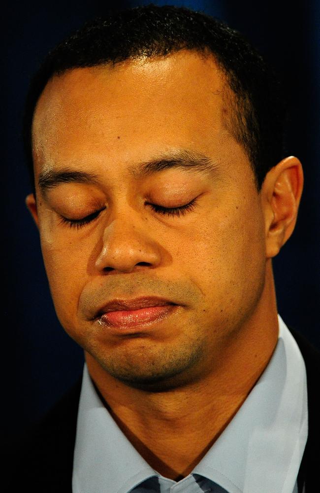 Tiger eventually made an emotional confession. Picture: Sam Greenwood/Getty Images/AFP