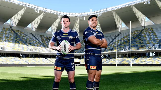 Best of 2022. North Queensland Cowboys Co-captains, Chad Townsend and Jason Taumalolo ahead of the Preliminary Final in Townsville. Picture: Shae Beplate.