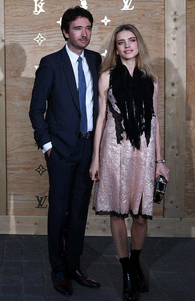 Antoine Arnault and Natalia Vodianova at the ‘LVxKOONS’ exhibition (Louis Vuitton and Jeff Koons collaboration) at Musee du Louvre on April 11, 2017 in Paris, France. Picture: AFP