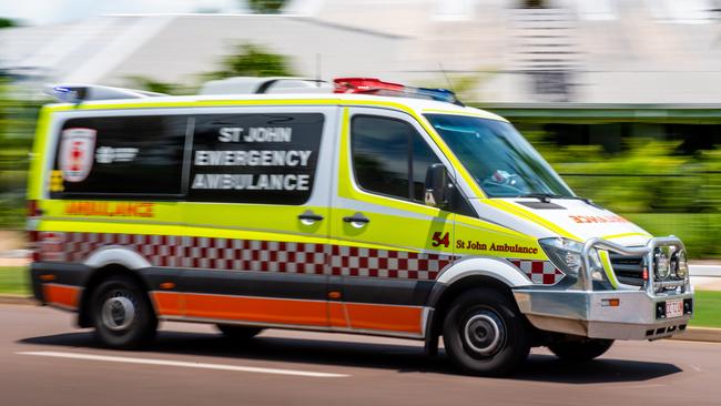 A paramedic was punched in the face by a female patient experiencing a seizure in Alice Springs on Wednesday. Picture: Che Chorley