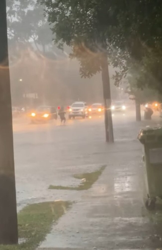 Jemma West shared a photo Gold Coast Highway flooded. Photo: Jemma West/Facebook