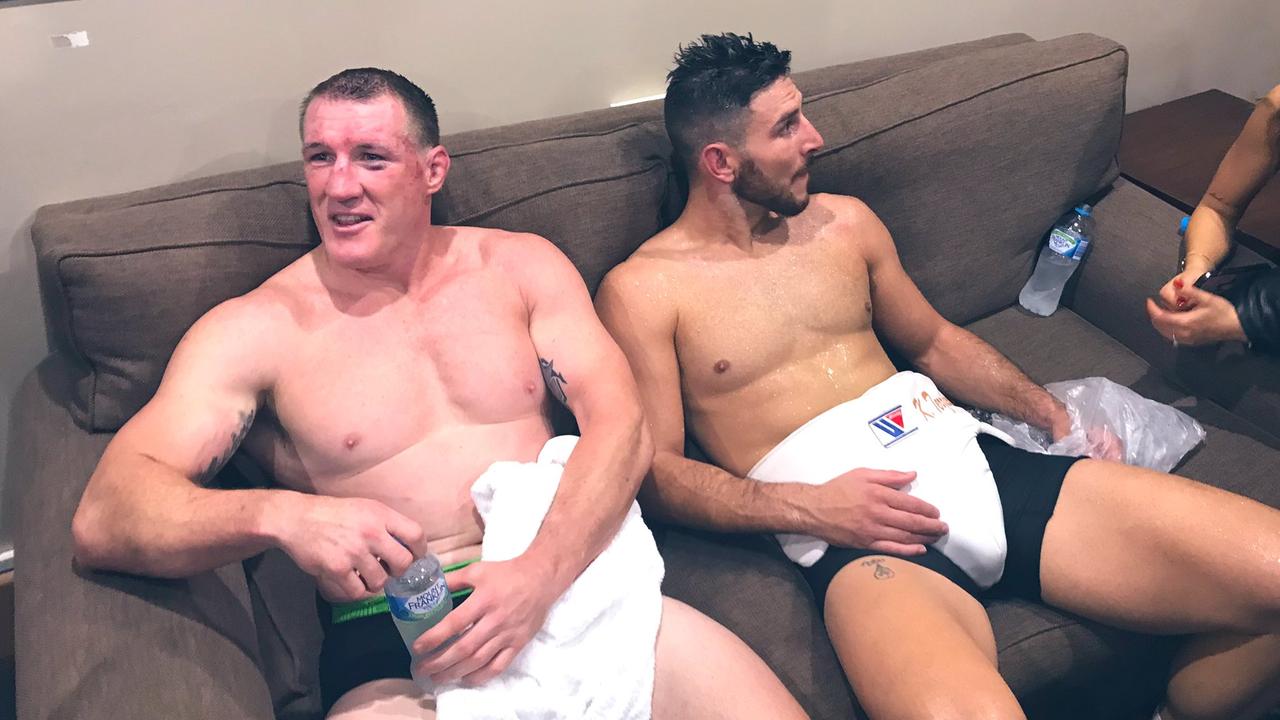 Behind-the-scenes photo says it all about Paul Gallen after boxing defeat